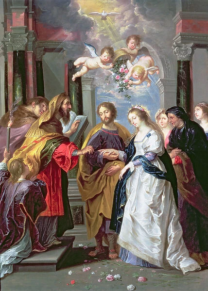 The Marriage of the Virgin (oil on copper)