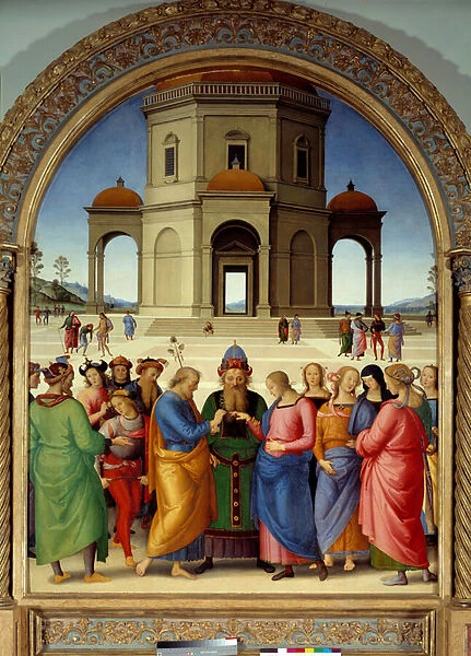 The Marriage of the Virgin Painting by Pietro Vannucci dit Il Perugino (The Perugin