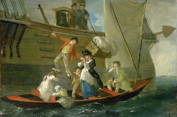A Married Sailors Adieu, c. 1800 (oil on panel)