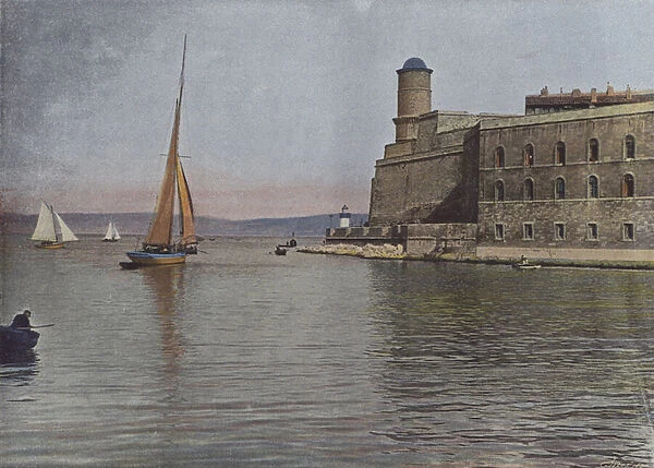Marseille, Fort Saint-Jean (coloured photo)