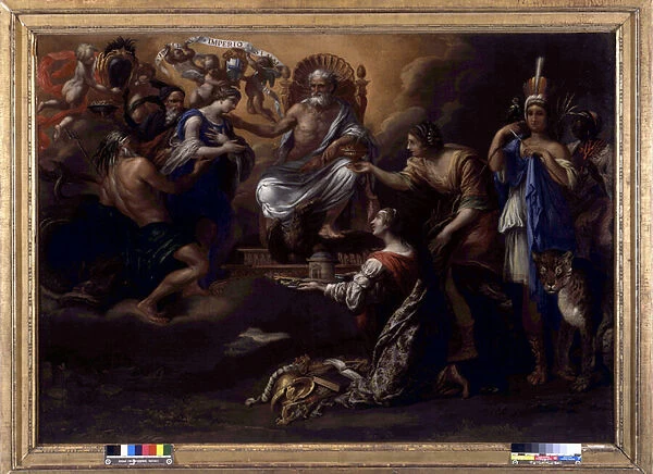 Marseille protected by the Gods or the Apotheosis of Marseille, 17th century (oil on canvas)