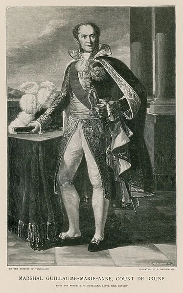 Marshal Guillaume-Marie-Anne, Count de Brune (engraving)
