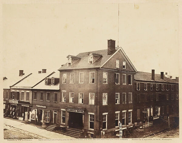 Marshall House, Alexandria, Virginia, August 1862 (albumen print mounted on wove paper)