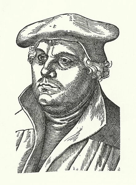 Martin Luther, German Protestant reformer (engraving)