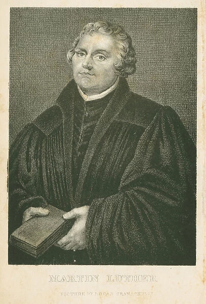 Martin Luther, lithograph by James Weber (c. 1824-86), c. 1850 (litho)