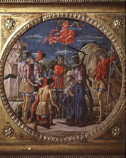 The martyrdom of st Maurelio of Edessa - oil on panel, 1480
