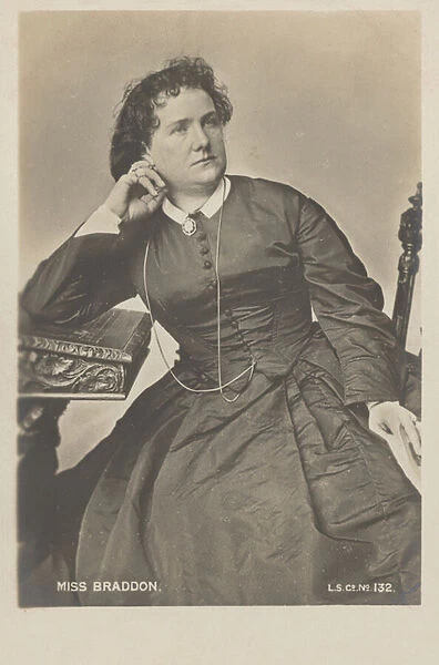 Mary Elizabeth Braddon, English novelist (b  /  w photo)