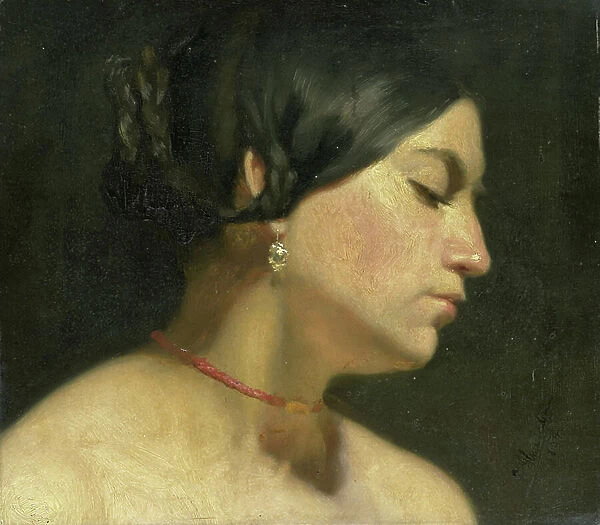 Mary Magdalene, 1854 (oil on paper)