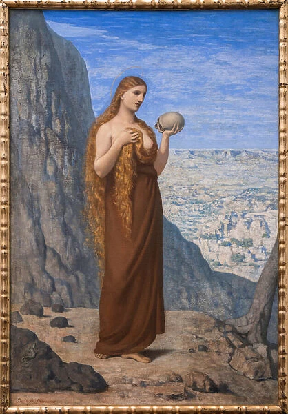 Mary Magdalene in the Desert - by Pierre Puvis de Chavannes (1824-1898