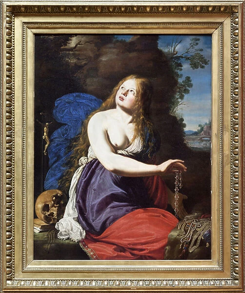 Mary Magdalene repentant, Oil Painting on Wood by Abraham Janssens (van Nuyssen) (1567-1631). Photography, KIM Youngtae, Palais des beaux arts de Lille, Lille, France