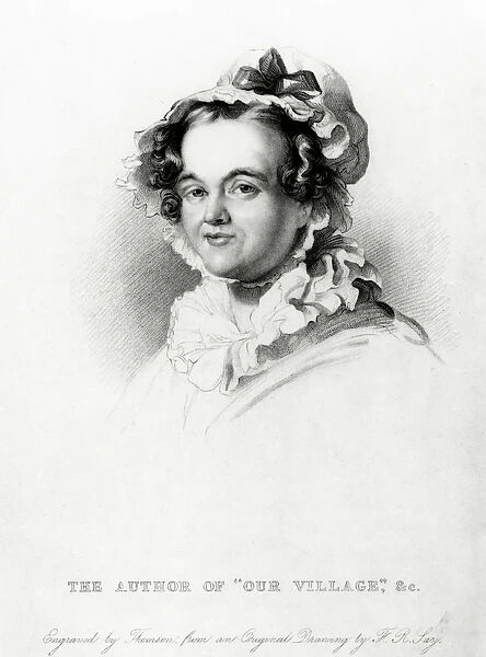 Mary Russell Mitford, engraved by Thomson (engraving)