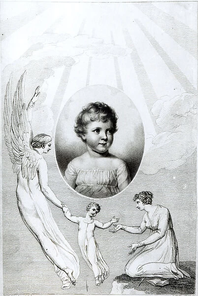 Mary Wollstonecraft Shelley (1797-1851) as a child, engraved by Robert Hartley Cromek