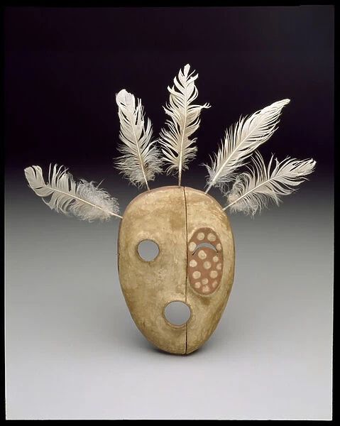 Mask: The Bad Spirit of the Mountain, late 19th century (wood, paint & feathers)