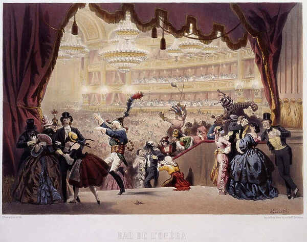 The Mask Ball of the Opera de la Rue Le Peletier in Paris This ball was called Grand
