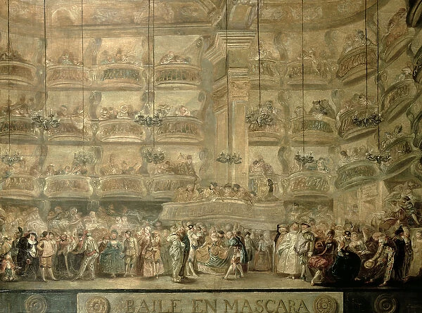 The Masked Ball, c. 1767 (oil on panel)