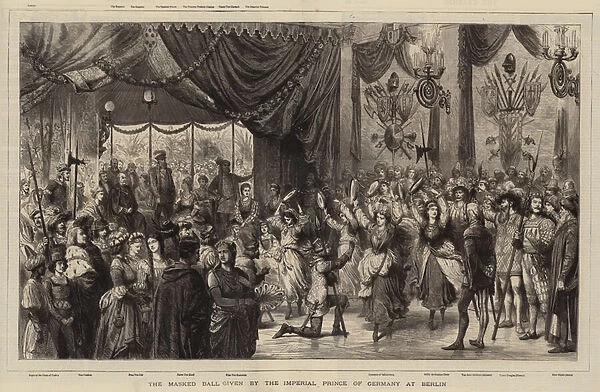 The Masked Ball given by the Imperial Prince of Germany at Berlin (engraving)