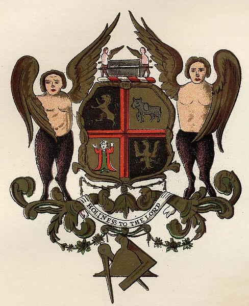 Masonic arms, after a painted panel in the possession of W. H. Y