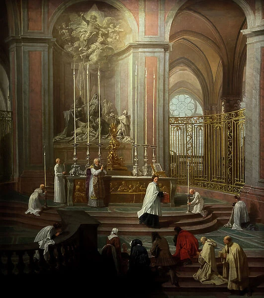 The mass of Canon Antoine de La Porte around 1710 (oil on canvas)