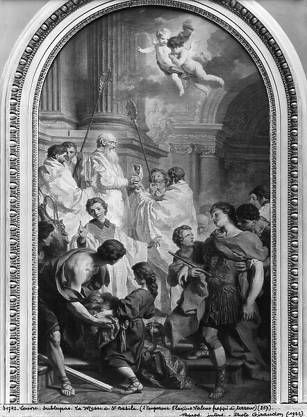 The Mass of St. Basil, before 1747 (oil on canvas) (b  /  w photo)
