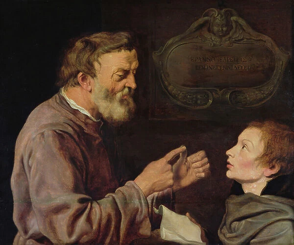 Master and Pupil, 1620 (oil on panel)