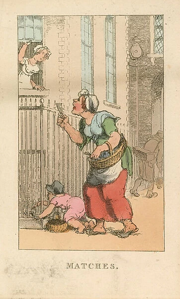 Matches (coloured engraving)
