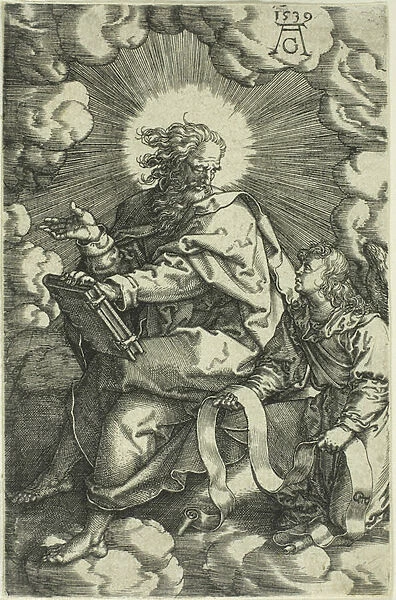 Matthew, from The Four Evangelists, 1539 (engraving in black on ivory laid paper)
