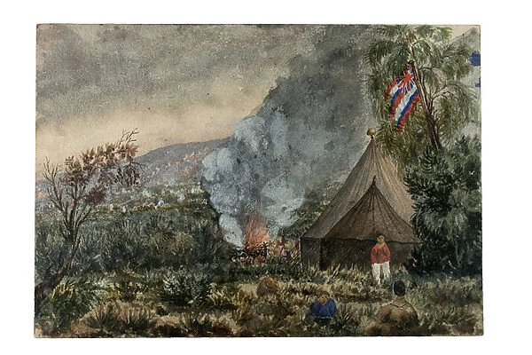 Mauna Kea volcano, Hawaii, March 1859 (w  /  c on paper)