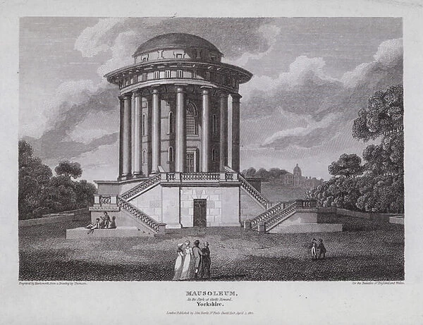 Mausoleum, in the Park at Castle Howard, Yorkshire (engraving)