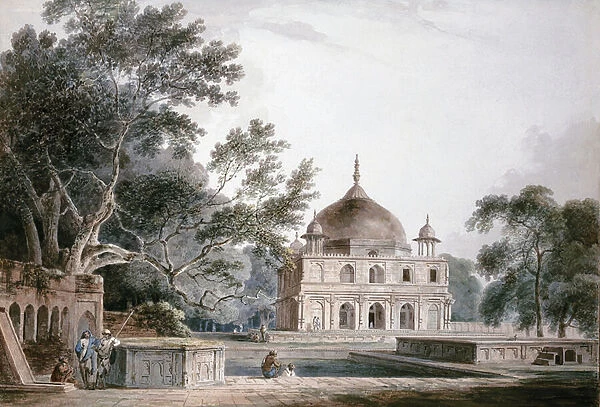 The Mausoleum of Prince Khusrau, Allahabad, Uttar Pradesh, (pencil and w  /  c)
