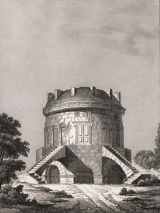 Framed Print : Mausoleum of Theoderic, Ravenna, Emilia-Romagna, Italy, steel engraving, ca 9x13 cm