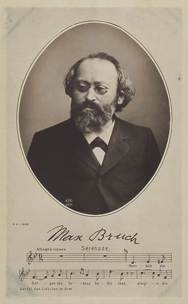 Max Bruch, German composer (b  /  w photo)