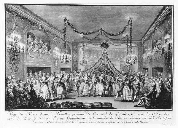 May Ball at Versailles during the Carnival of 1763 (engraving)