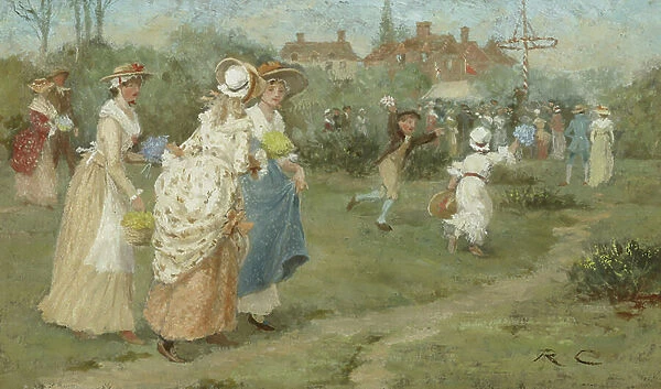 May Day, 1884 (oil on millboard)