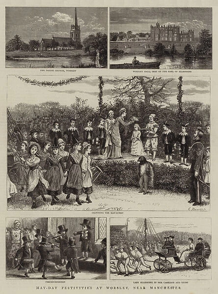 May-Day Festivities at Worsley, near Manchester (engraving)