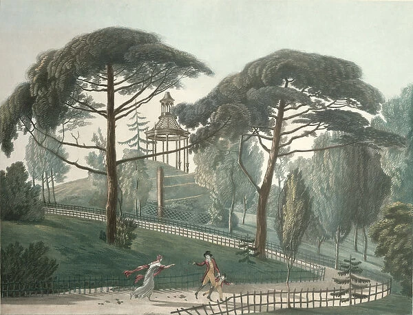 The Maze or Belvedere of the Jardin des Plantes in Paris, engraved by Nicolas Marie Joseph Chapuy