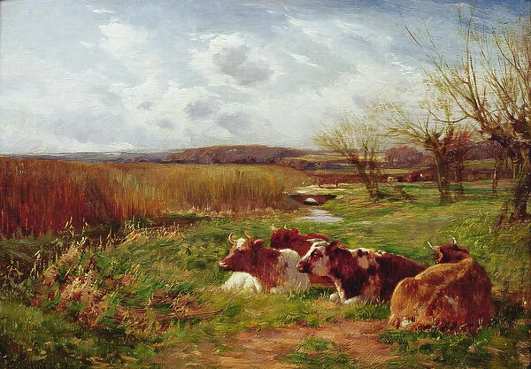 In the Meadow (oil on canvas)