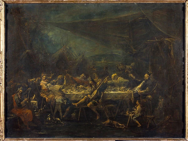 Meal of Bohemians Painting by Alessandro Magnasco (1667-1749) 18th century Sun