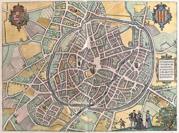 Mechelen, Belgium (engraving, 1572-1617)