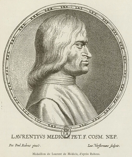 Medaillon de Laurent de Medicis (engraving)