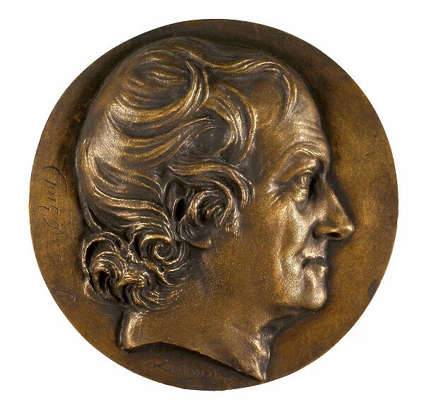 Medallion portrait of Jean Baptiste Biot (1774-1862), 1843 (bronze)