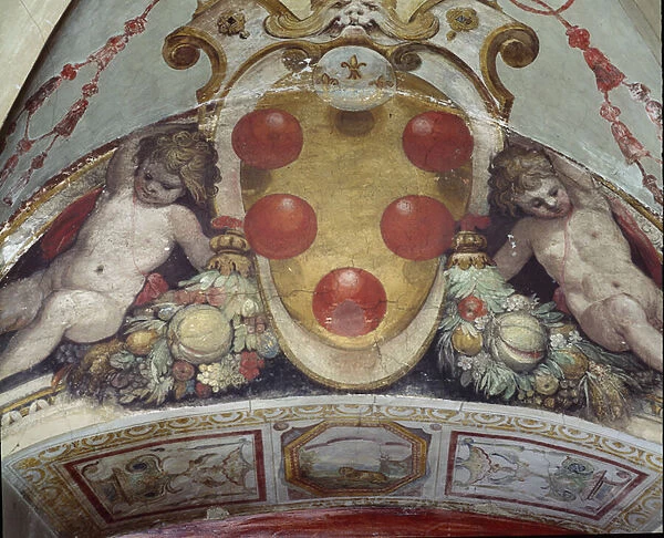 Medici coat of arms (fresco)