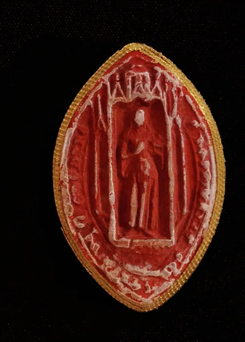 Framed Print : Medieval document seal
