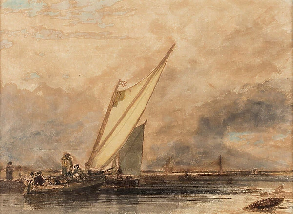 On the Medway, date unknown (watercolour on paper)