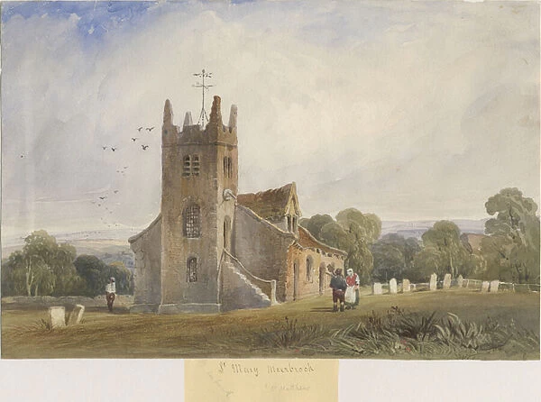 Meerbrook Church - St. Matthews : water colour painting