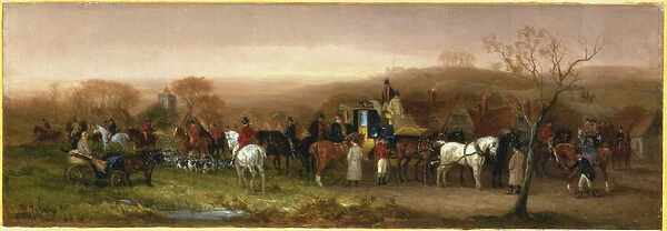 The Meet, 1884 (oil on panel)