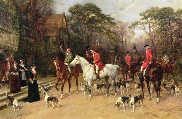 The Meet at the Manor House, 1908 (oil on canvas)