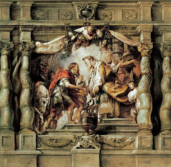 Meeting of Abraham and Melchizedek, 1625 (oil on wood)