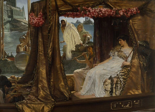 The Meeting of Anthony and Cleopatra, 1883 (oil on canvas)