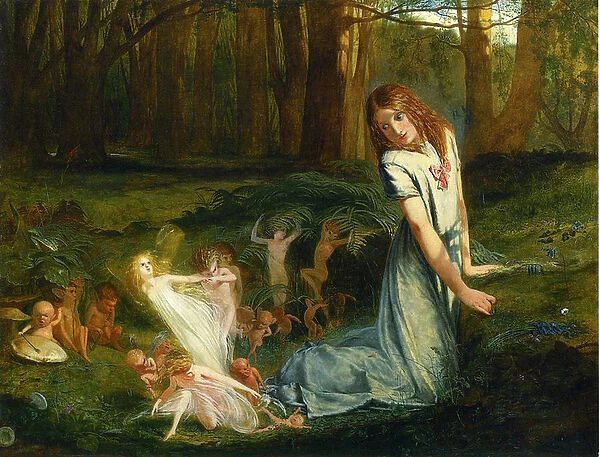 Meeting the Fairies (oil on canvas)