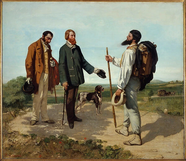 The meeting or 'Hello Mr. Courbet'. Meeting between Alfred Bruyas